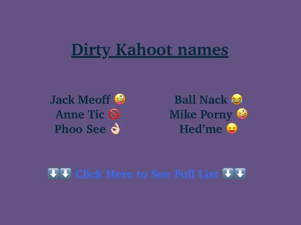 150 Kahoot Names Inappropriate Dirty And Funny 2022 ItsDailyTech