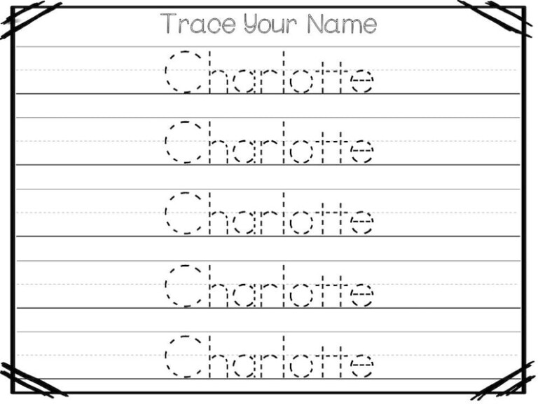 20 Printable CHARLOTTE Name Tracing Worksheets And Activities Etsy ...