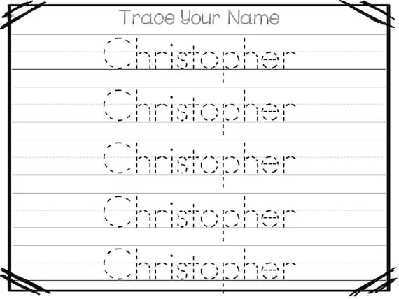 20 Printable CHRISTOPHER Name Tracing Worksheets And Etsy