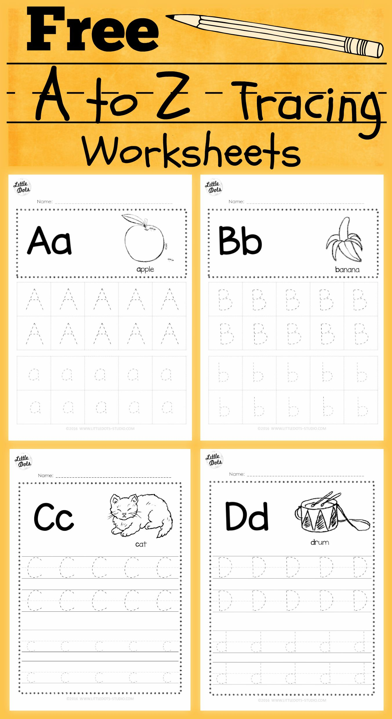 A To Z Name Tracing Worksheets AlphabetWorksheetsFree