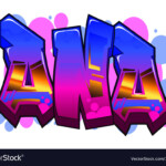 Ana Name Text Graffiti Word Design Royalty Free Vector Image