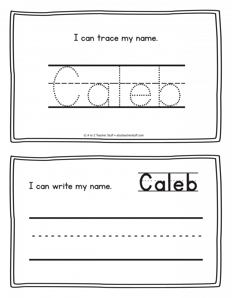 Caleb Name Printables For Handwriting Practice A To Z Teacher Stuff 