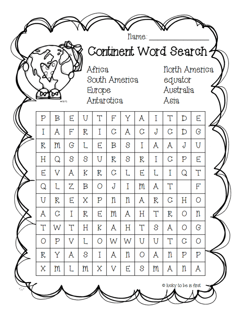 Continent Names Tracing Worksheet Dot To Dot Name Tracing Website