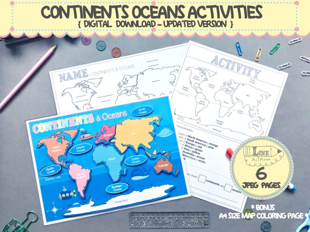 Continent Names Tracing Worksheet Nametracing Worksheets