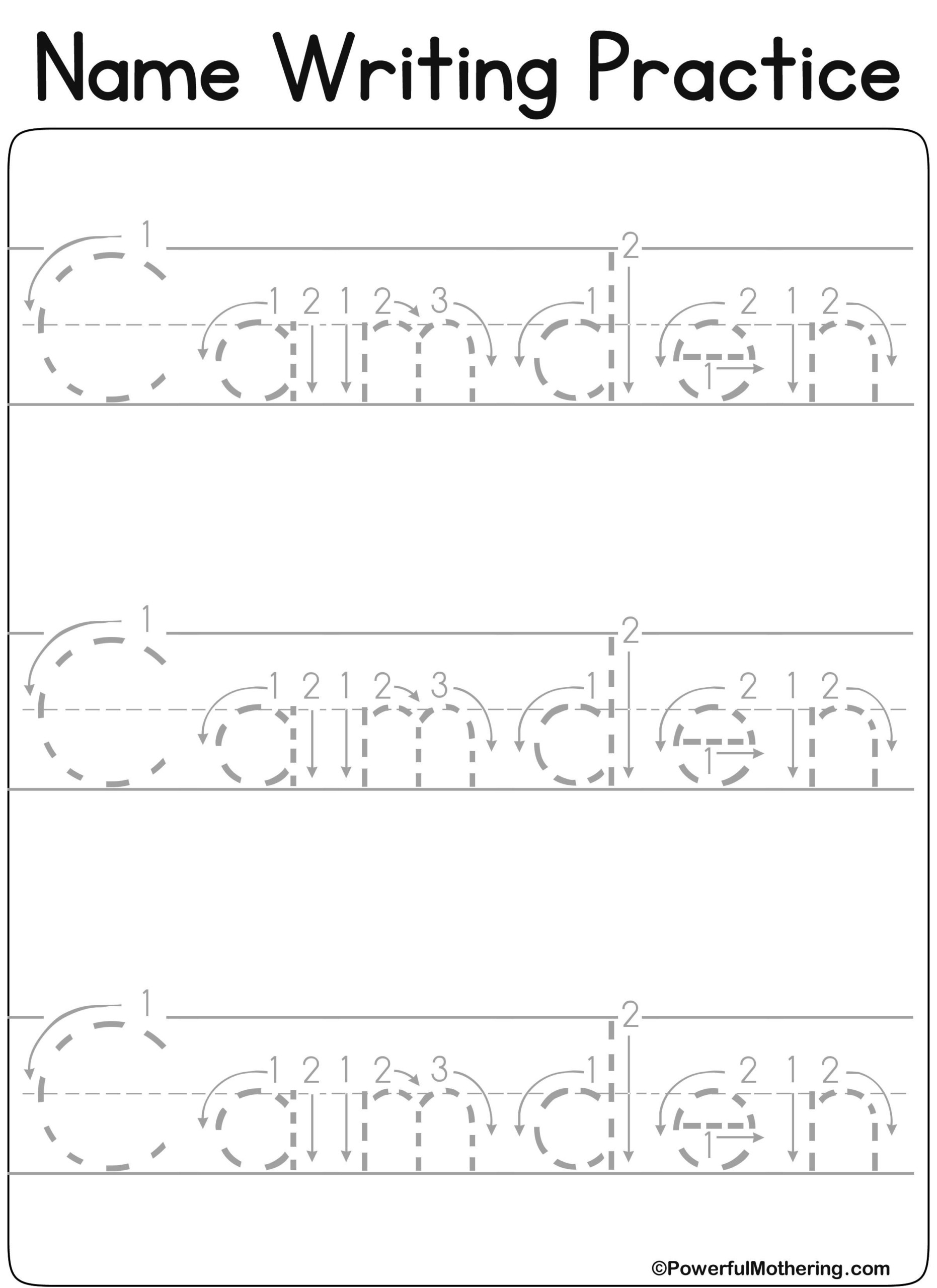 Createprintables Com Name tracing worksheet preview Php Dot To Dot 