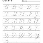 Cursive Alphabet Template Download Printable Cursive Alphabet Free