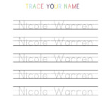 Custom Name Tracing Worksheet Homeschool Tracing Sheet Etsy UK