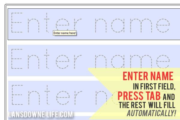 Customizable Traceable Letter Free Printable Name Name Tracing 