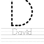 David Worksheet Name Tracing Worksheets Preschool Names Preschool