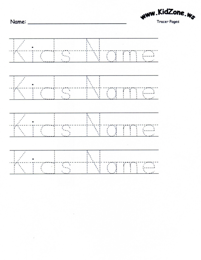 Free Dotted Names For Preschool With Lines Name Tracing Worksheets