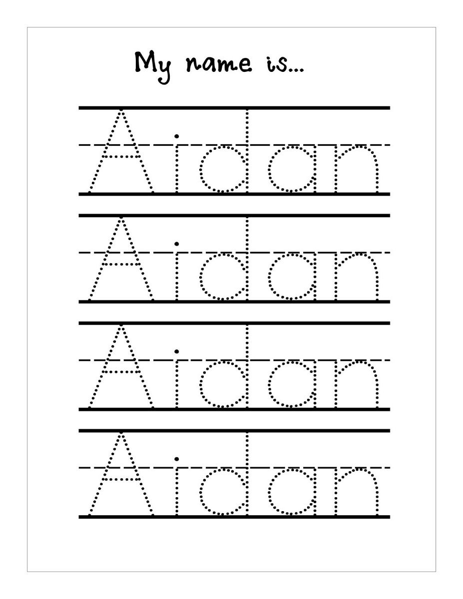 Free Dotted Names For Preschool With Lines Preschool Worksheets Name Tracing Generator