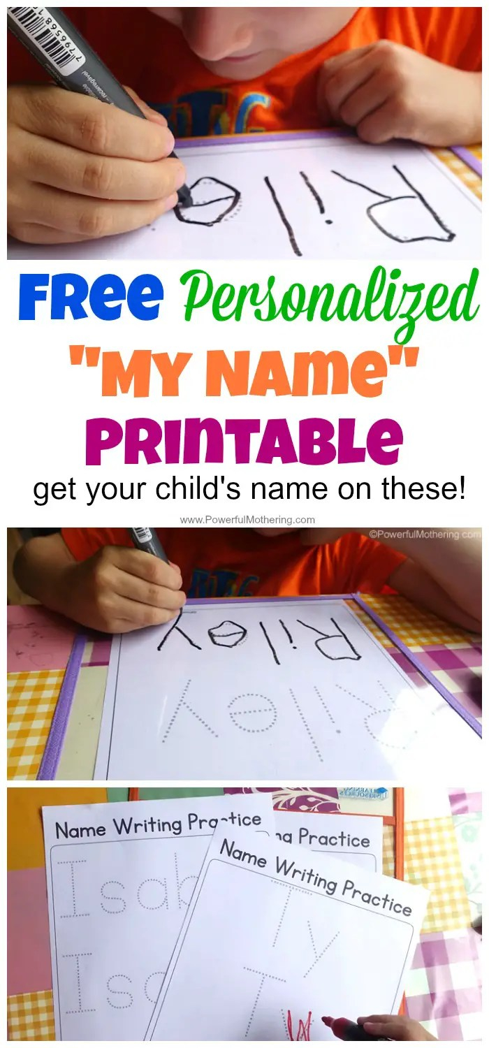 Free Name Tracing Worksheets For Preschool Free Printables Pin On