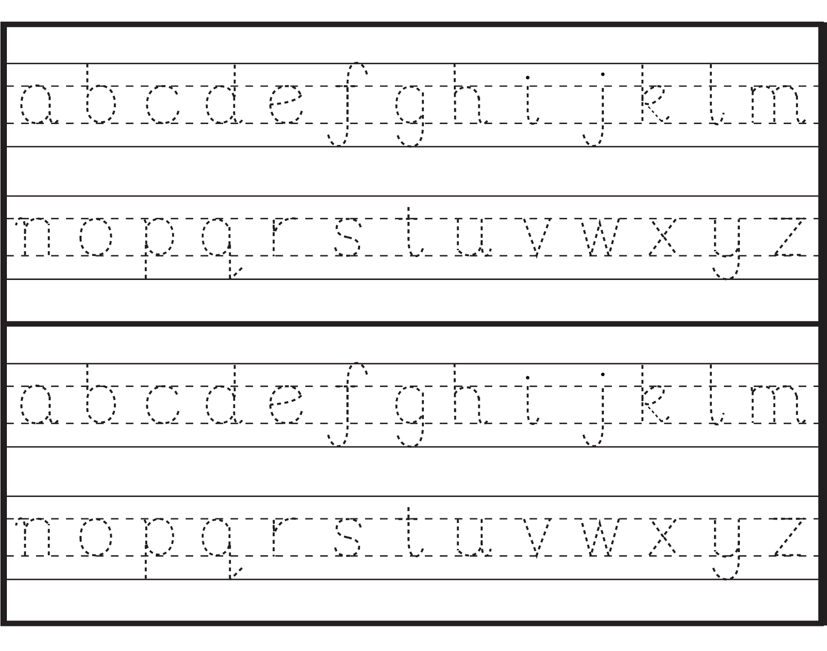 Free Printable Alphabet Tracing Template Printable Templates