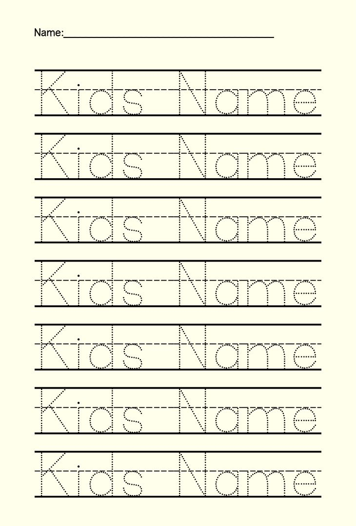 Free Printable Name Tracing Worksheet24