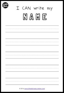 Free Printable To Practice Writing Your Names For Preschool Pre K Or ...