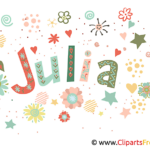 Julia Name Bild Illustration Clipart