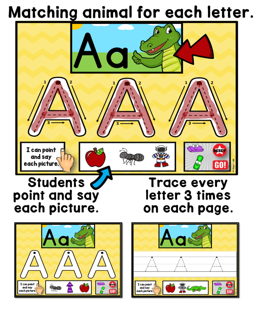 Letter Tracing Interactive Whiteboard MLETR