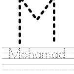 Mohamad Worksheet Twisty Noodle Name Tracing Worksheets