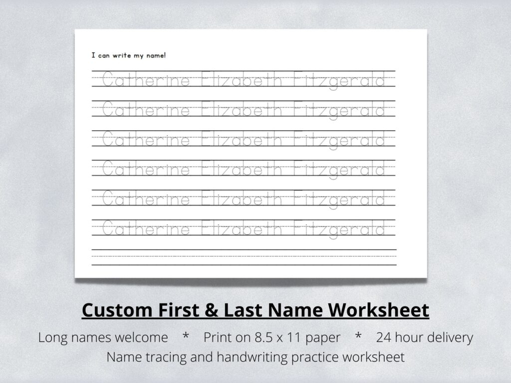 Name Tracing Worksheet Elizabeth Nametracing Worksheets