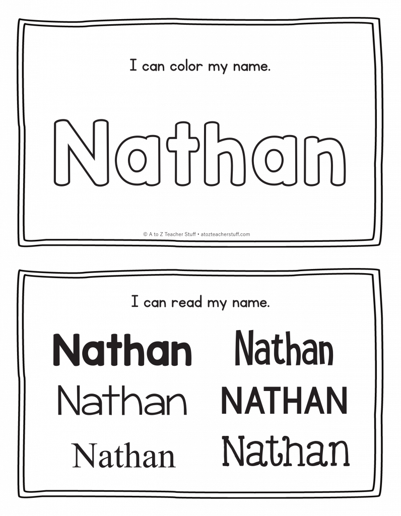 Nathan Name Printables For Handwriting Practice A To Z Teacher 