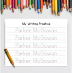 Personalized Writing Practice Worksheet Printable Name Tracing Hand