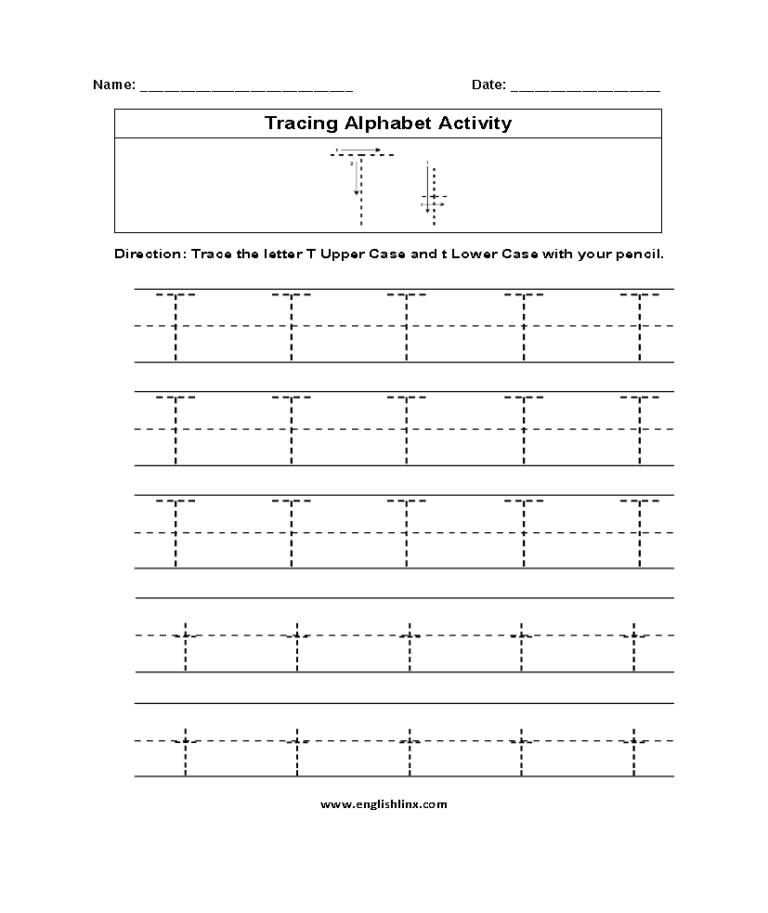 Preschool Letter Tracing Worksheets Pdf Dot To Dot Name Letter - Name ...