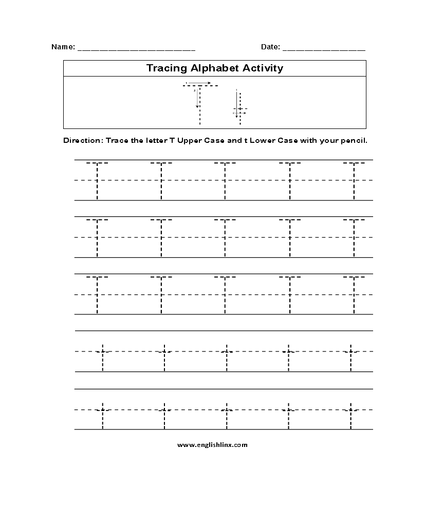 Preschool Letter Tracing Worksheets Pdf Dot To Dot Name Letter 