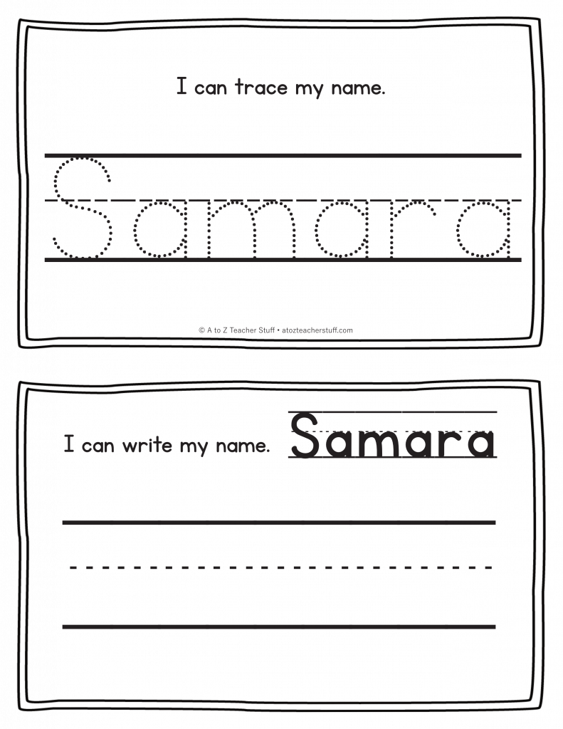 Samara Name Printables For Handwriting Practice A To Z Teacher 