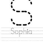 Sophia Worksheet Preschool Names Writing Practice Name Tracing