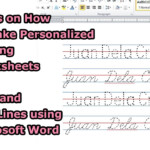Steps On How To Make Personalized Tracing Worksheets With Blue And Red