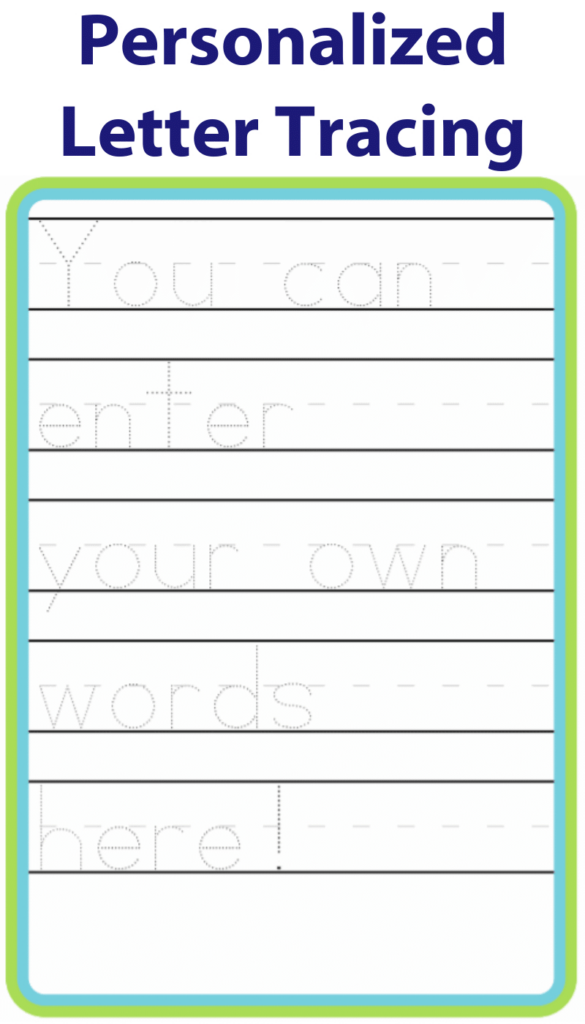 Tracing Letters Of Your Name TracingLettersWorksheets