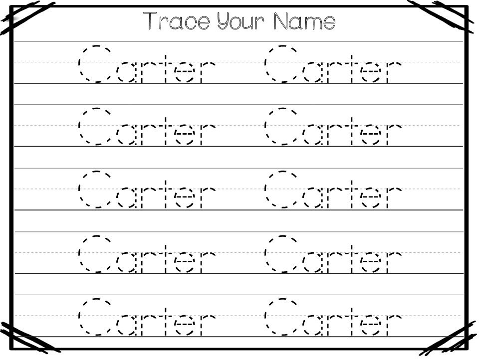 20 Printable CARTER Name Tracing Worksheets And Activities Etsy