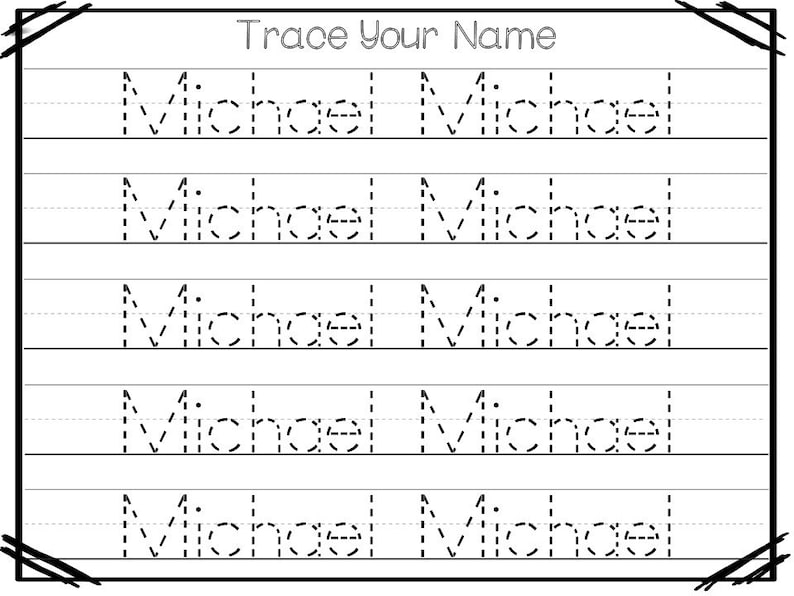 20 Printable MICHAEL Name Tracing Worksheets And Activities Etsy