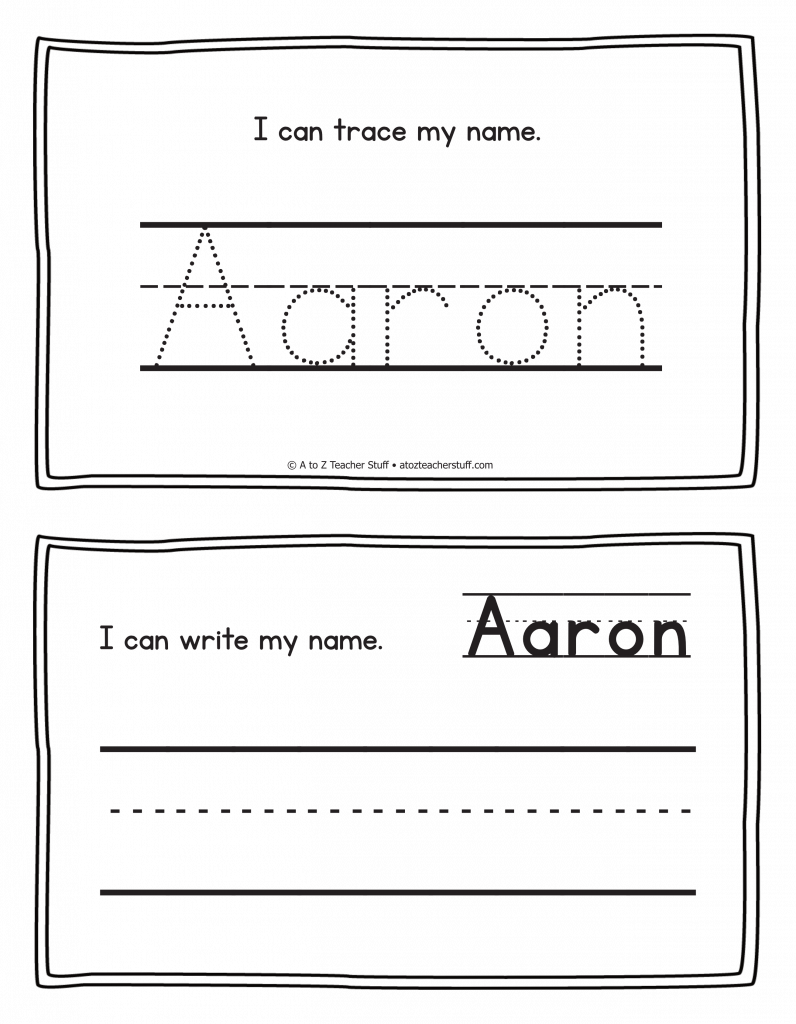 Aaron Name Printables For Handwriting Practice A To Z Teacher Stuff 