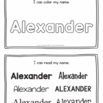 Alexander Name Printables For Handwriting Practice A To Z Teacher