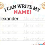 Alexander Printable Donut Name Tracing Practice Sheet Kids Etsy