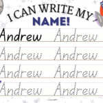 Andrew Name Tracing Printable 9 Styles Includes Beach Etsy