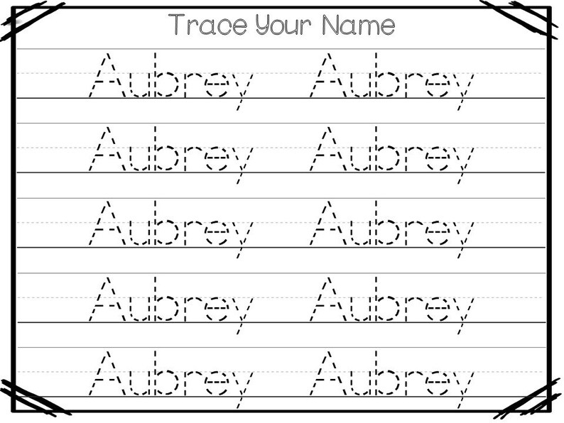 Aubrey Name Tracing Dot To Dot Name Tracing Website
