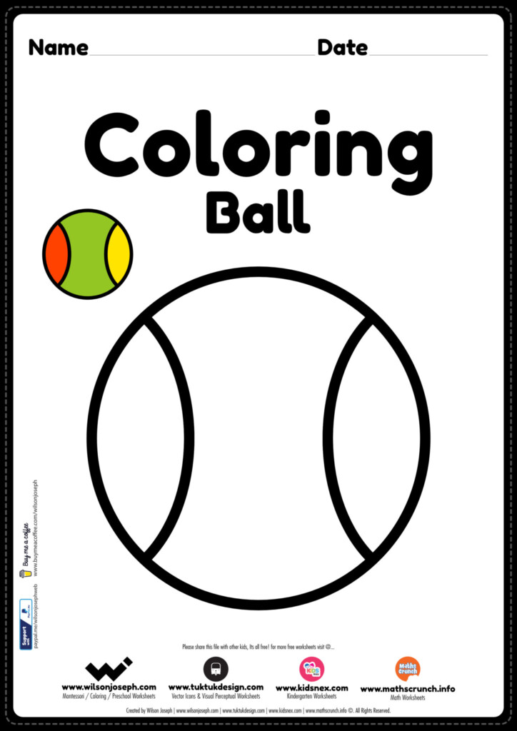 Ball Coloring Page Free Printable PDF For Preschool Kids