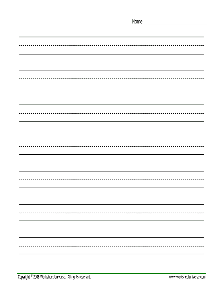 Blank Name Tracing Worksheets