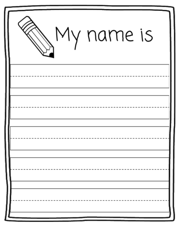 Blank Name Tracing Worksheets Writing Practice Preschool Name Writing