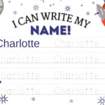 Charlotte Printable Name Tracing Practice Sheet Solar Etsy