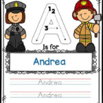 Community Helpers Tracing Names Name Tracing Worksheets