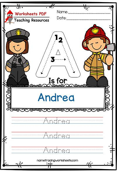 Community Helpers Tracing Names Name Tracing Worksheets