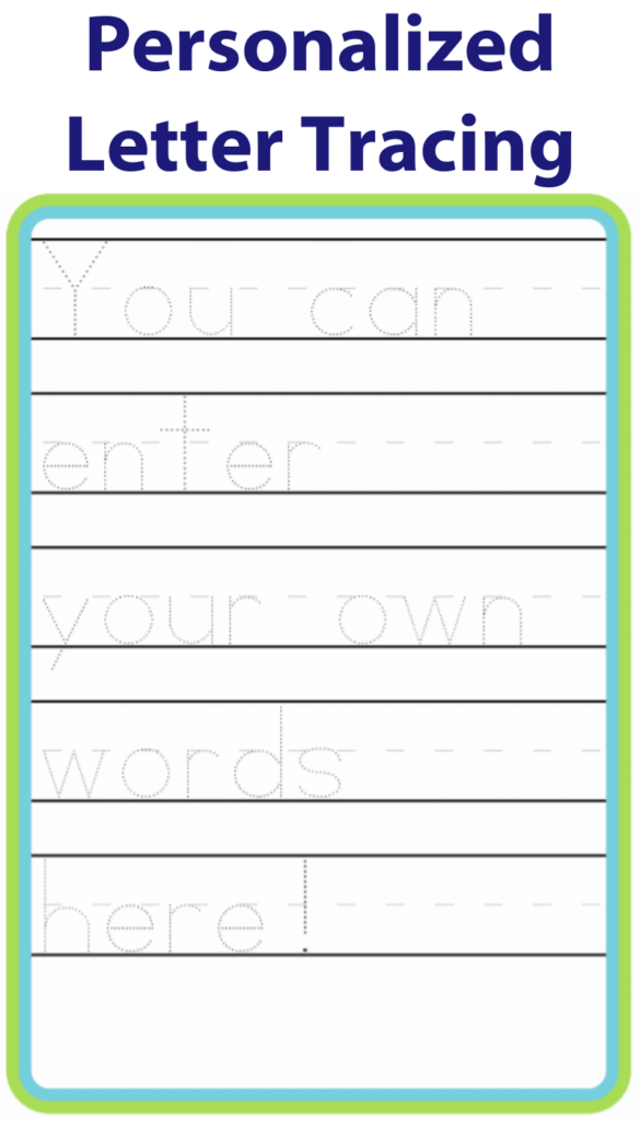 Create Your Own Word Tracing Worksheets Name Tracing Generator Free