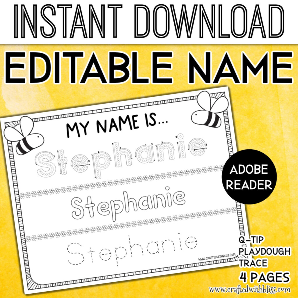 Createprintables Name Tracing Practice Original Free Editable Name 