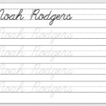 Cursive Name Tracing Sheet Cursive Name Writing Cursive Etsy