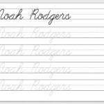 Cursive Name Tracing Sheet Cursive Name Writing Cursive Etsy