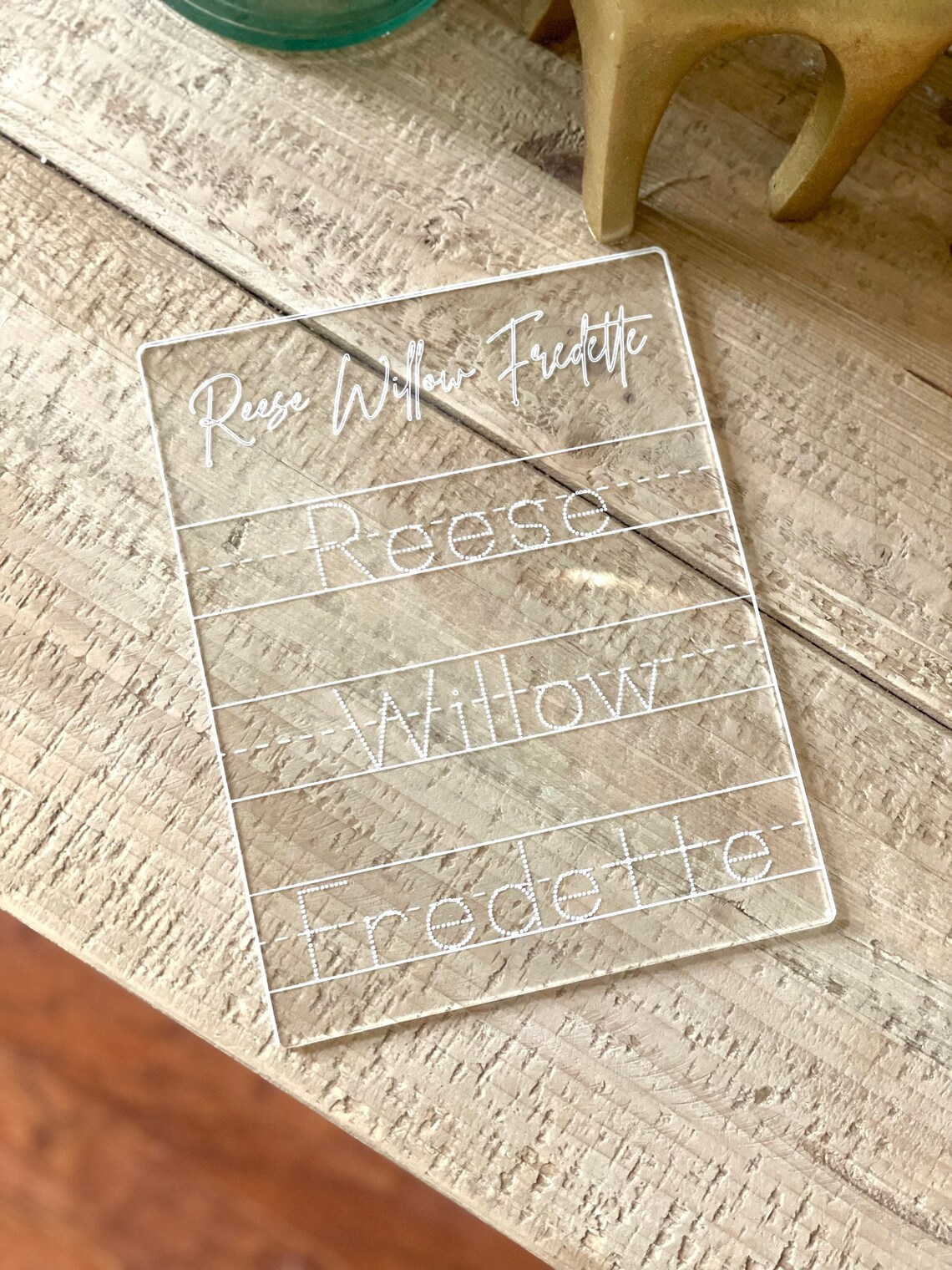 Custom Acrylic Name Tracing Board Etsy