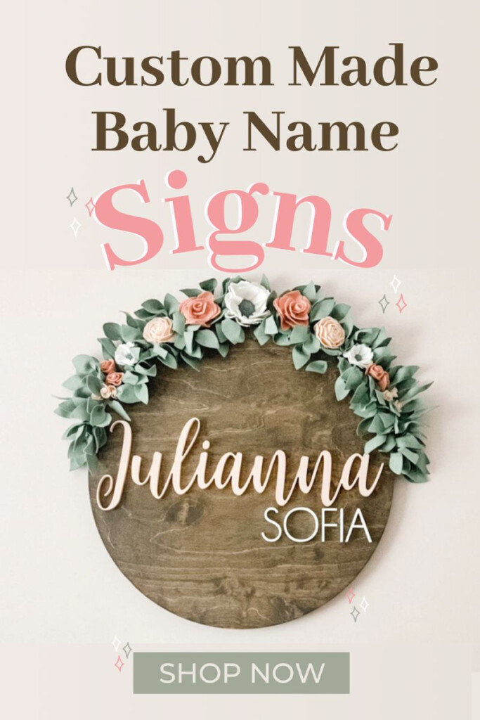 Custom Name Sign 12 36 Inch Child Or Baby Name Etsy Nursery Wall 